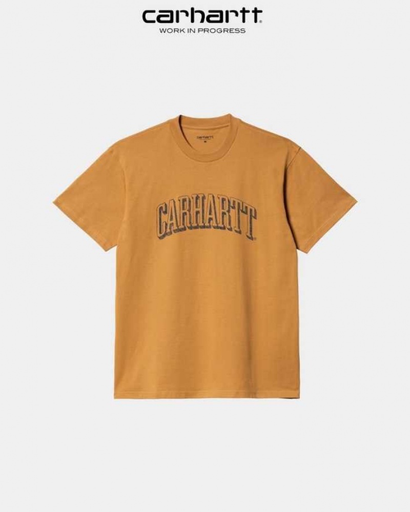 Ochre Carhartt Wip Scrawl Script T-Shirt - Danmark RPT-3697140