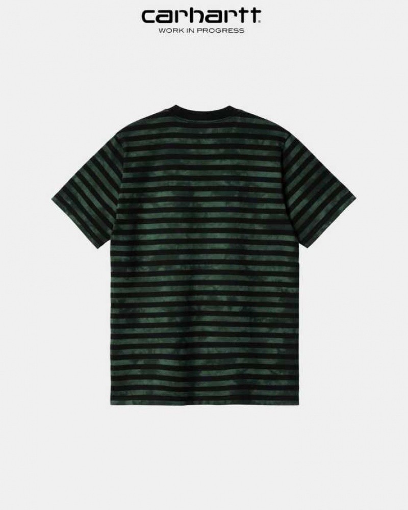 Treehouse Chromo Carhartt Wip Scotty Stripe Chromo Pocket T-Shirt Treehouse - Danmark PUM-6636023