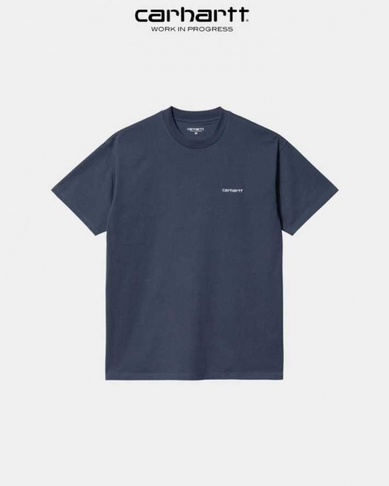 Enzian Carhartt Wip Script Embroidery T-Shirt - Danmark PJH-6514000