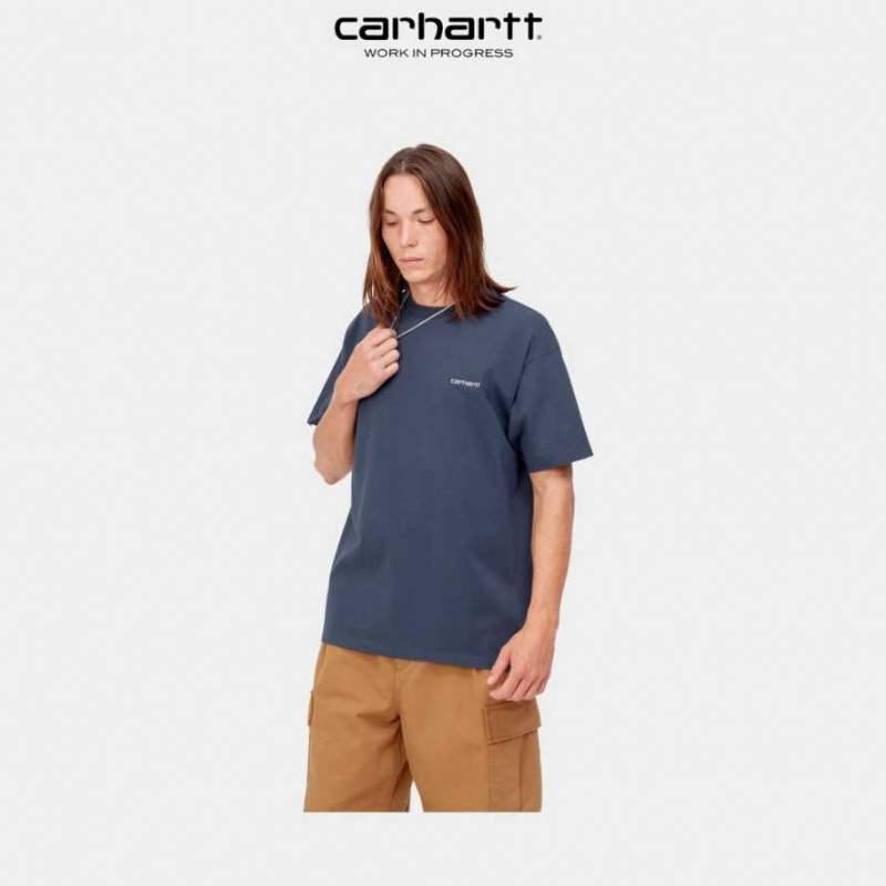 Enzian Carhartt Wip Script Embroidery T-Shirt - Danmark PJH-6514000