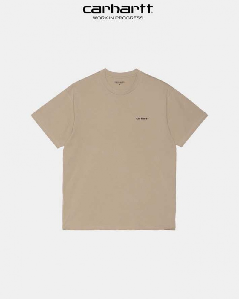 Wall Carhartt Wip Script Embroidery T-Shirt - Danmark NPH-4384634