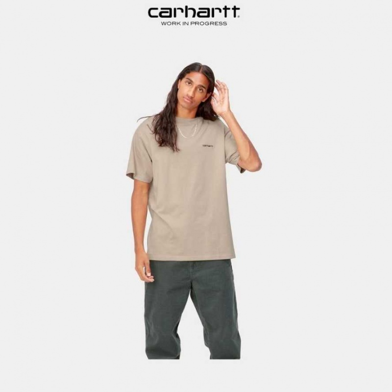 Wall Carhartt Wip Script Embroidery T-Shirt - Danmark NPH-4384634