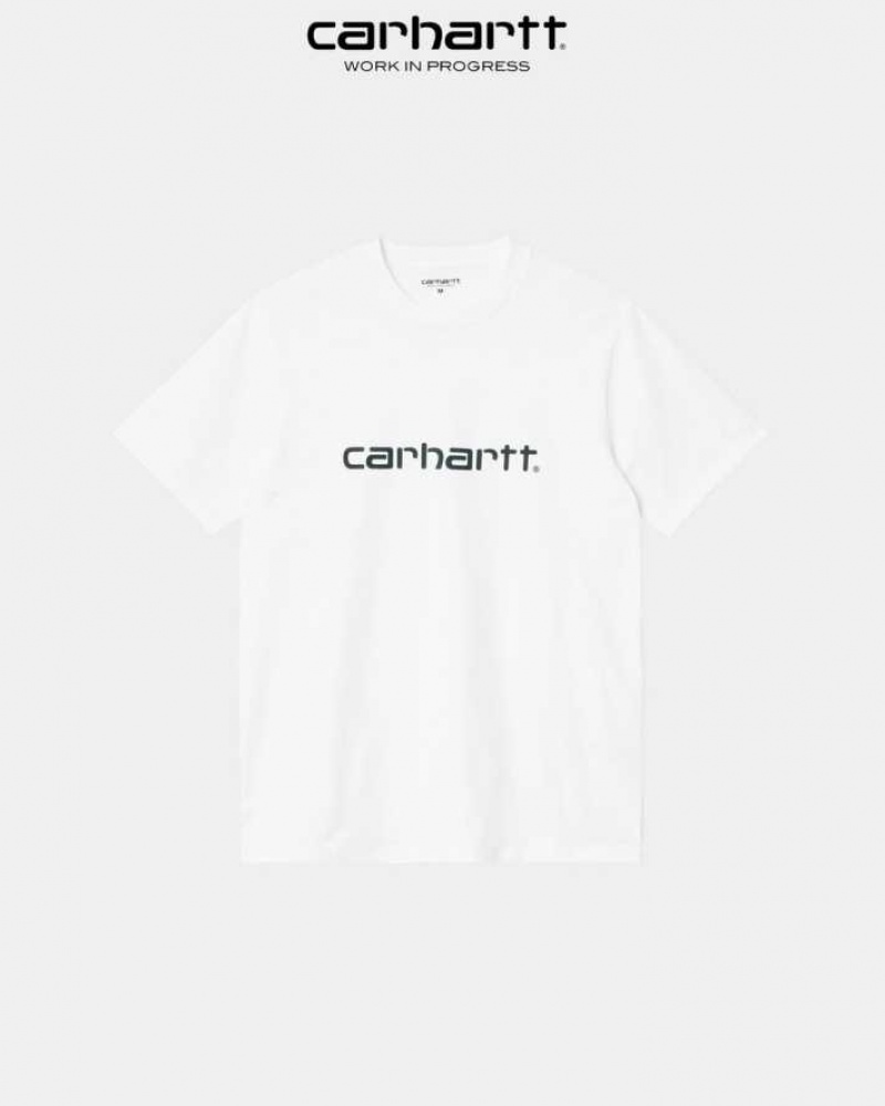 Blanche Carhartt Wip Script T-Shirt - Danmark WRI-4292420