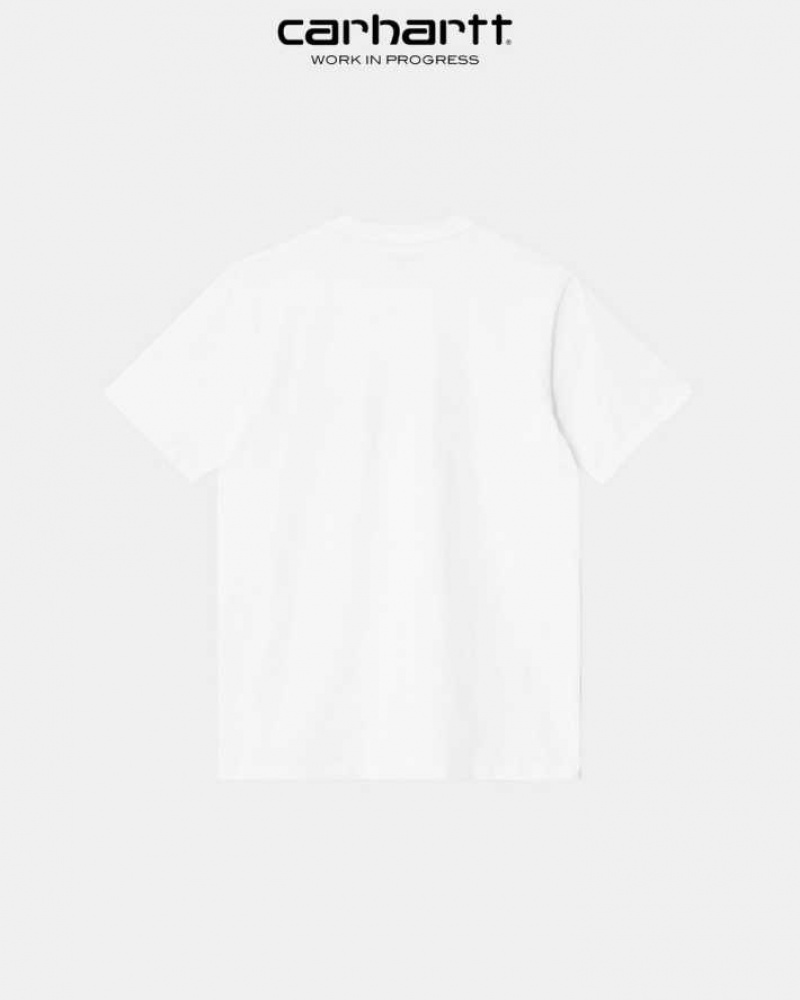 Blanche Carhartt Wip Script T-Shirt - Danmark WRI-4292420