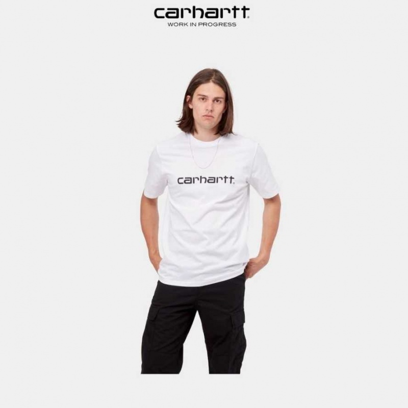 Blanche Carhartt Wip Script T-Shirt - Danmark WRI-4292420