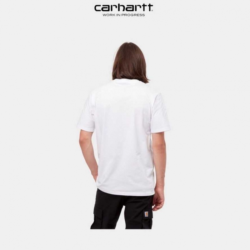 Blanche Carhartt Wip Script T-Shirt - Danmark WRI-4292420