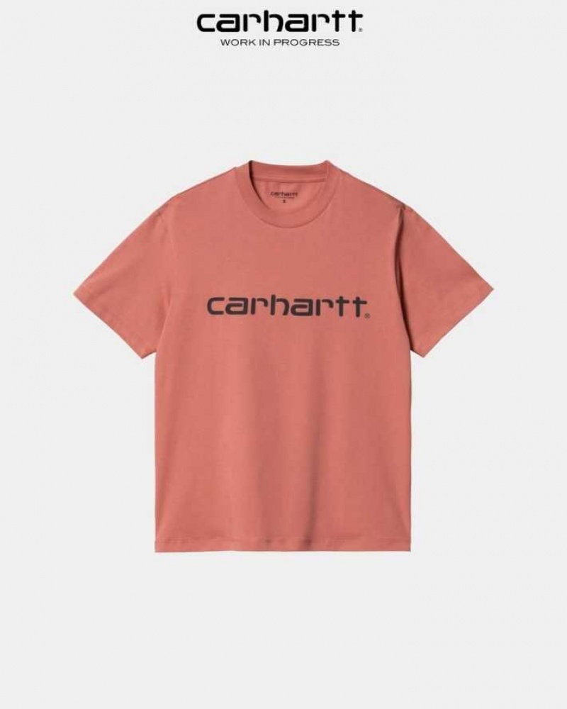 Misty Blush Carhartt Wip Script T-Shirt Misty - Danmark PHK-5143100