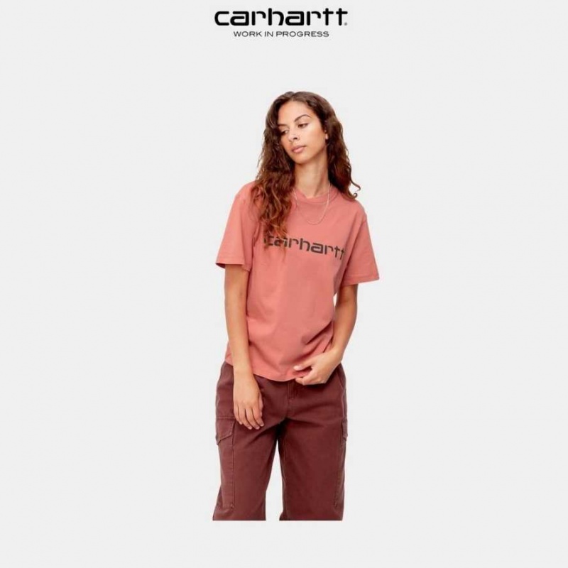 Misty Blush Carhartt Wip Script T-Shirt Misty - Danmark PHK-5143100