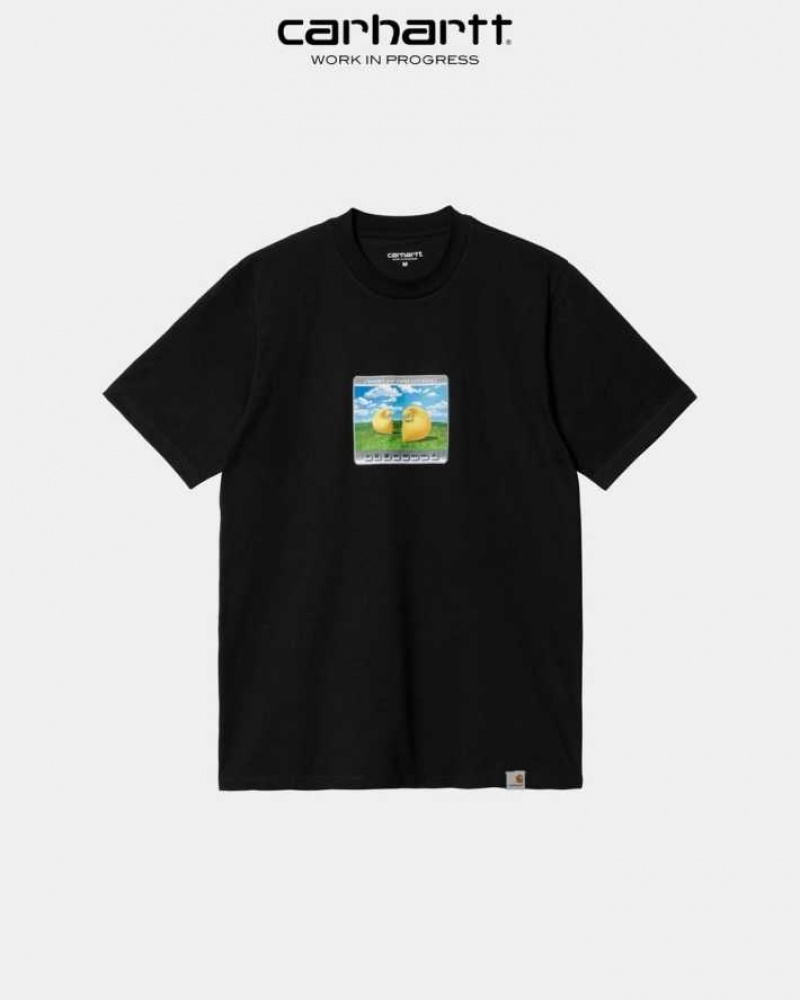 Noir Carhartt Wip Sound Experience T-Shirt - Danmark QTW-4562143