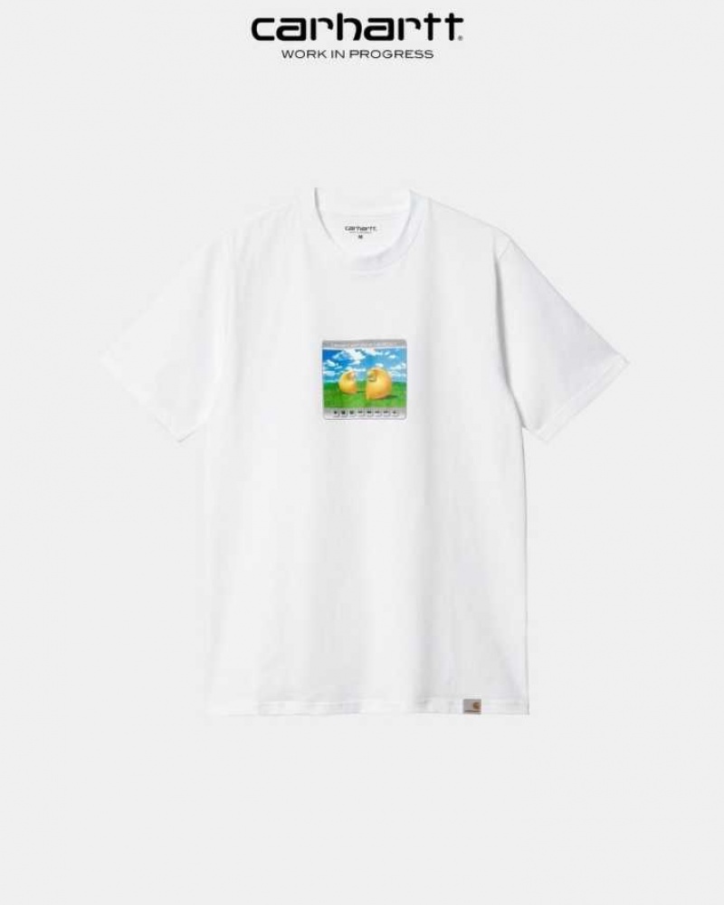 Blanche Carhartt Wip Sound Experience T-Shirt - Danmark ZTH-9372480