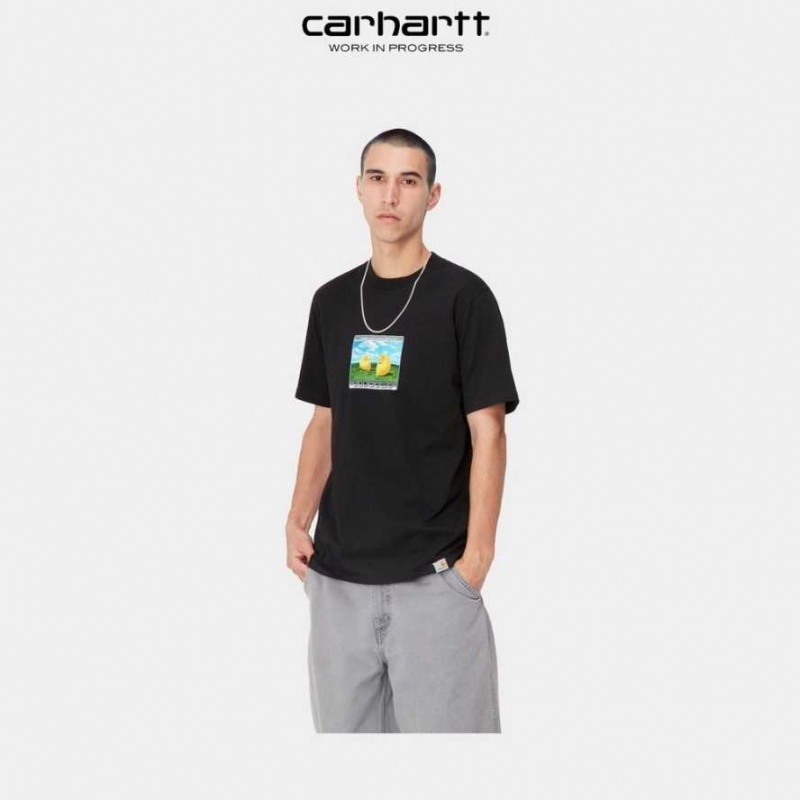 Noir Carhartt Wip Sound Experience T-Shirt - Danmark QTW-4562143