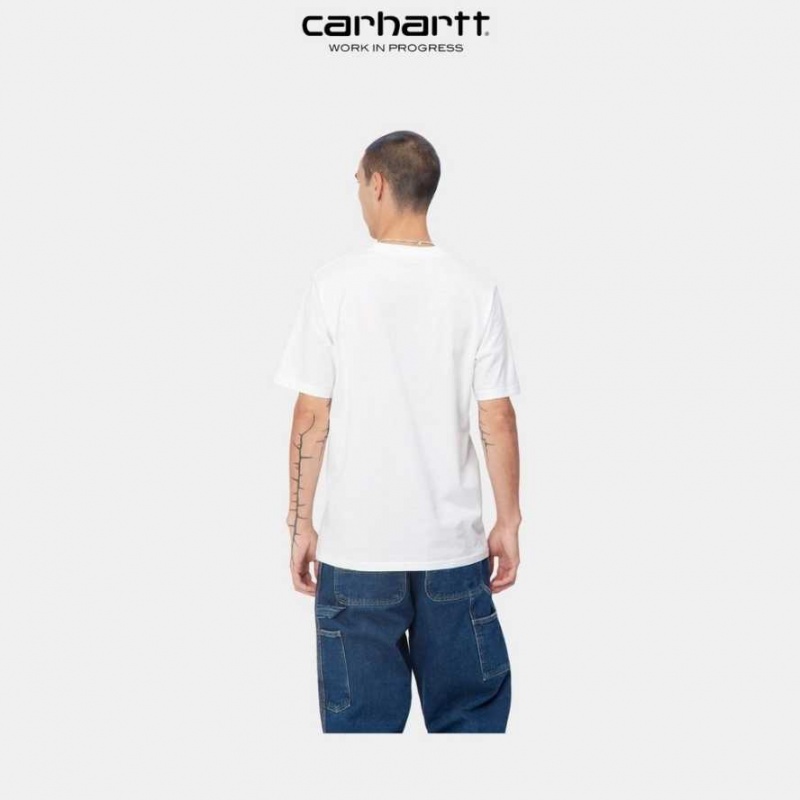 Blanche Carhartt Wip Sound Experience T-Shirt - Danmark ZTH-9372480