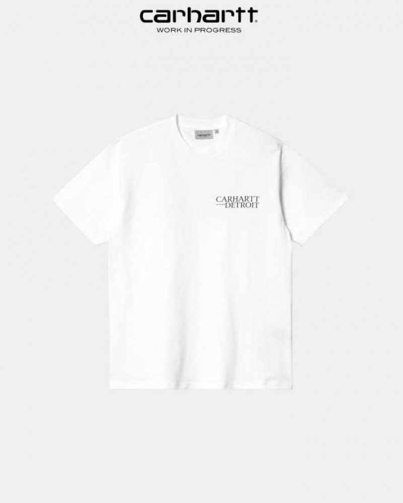 Blanche Carhartt Wip Undisputed T-Shirt - Danmark PSM-2770475