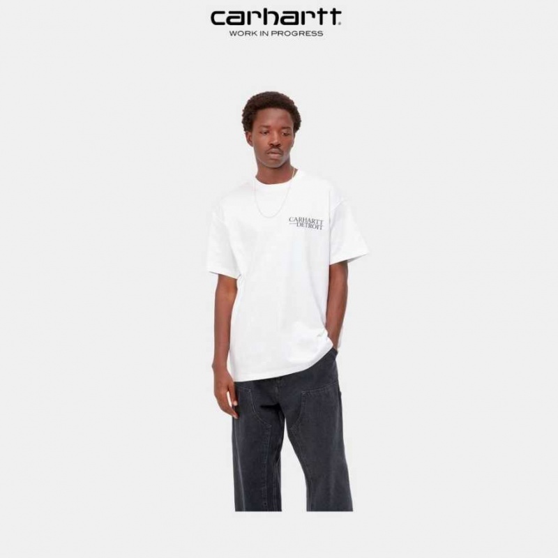 Blanche Carhartt Wip Undisputed T-Shirt - Danmark PSM-2770475