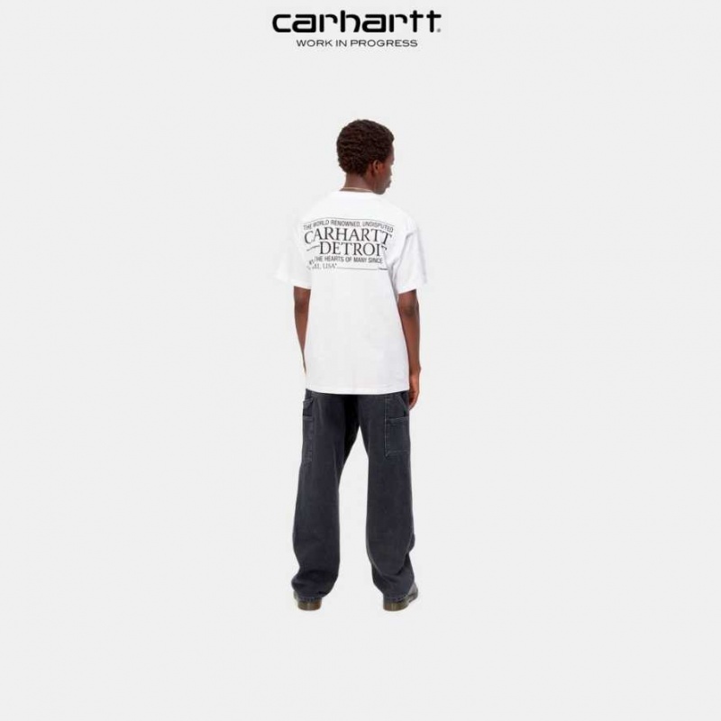 Blanche Carhartt Wip Undisputed T-Shirt - Danmark PSM-2770475