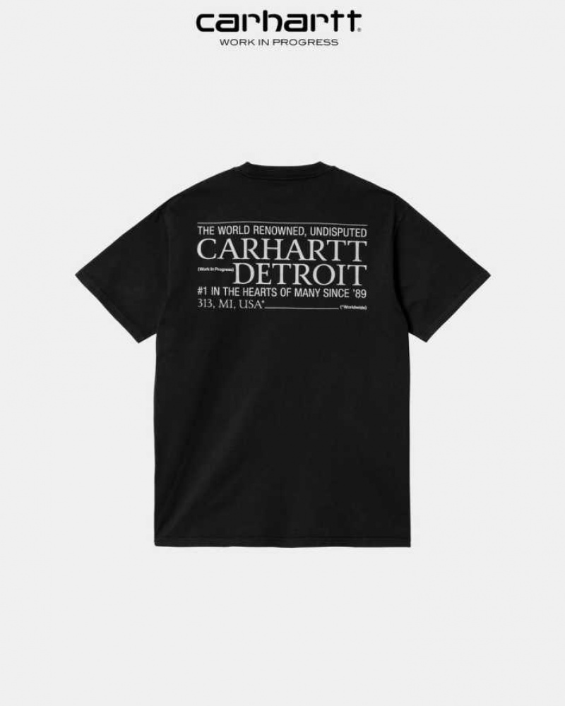 Noir Carhartt Wip Undisputed T-Shirt - Danmark UHU-0283909