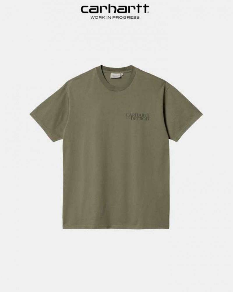 Seaweed Carhartt Wip Undisputed T-Shirt - Danmark BWW-2075760