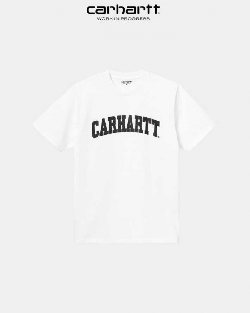 Blanche Carhartt Wip University T-Shirt - Danmark XHF-4870480