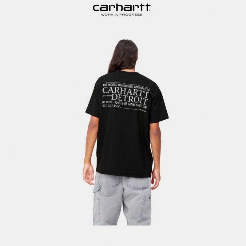 Noir Carhartt Wip Undisputed T-Shirt - Danmark UHU-0283909