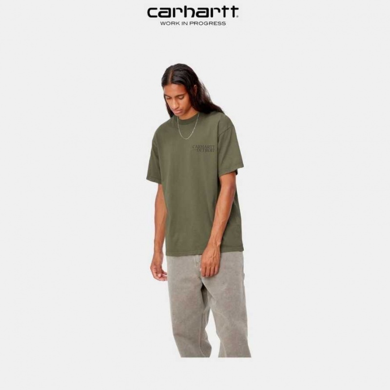 Seaweed Carhartt Wip Undisputed T-Shirt - Danmark BWW-2075760