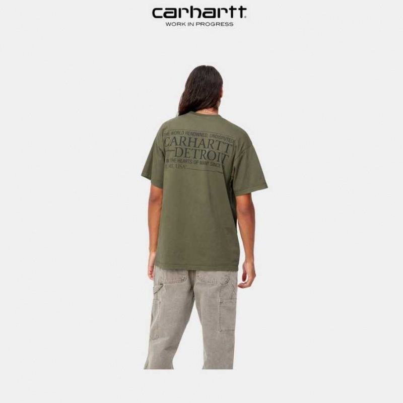 Seaweed Carhartt Wip Undisputed T-Shirt - Danmark BWW-2075760