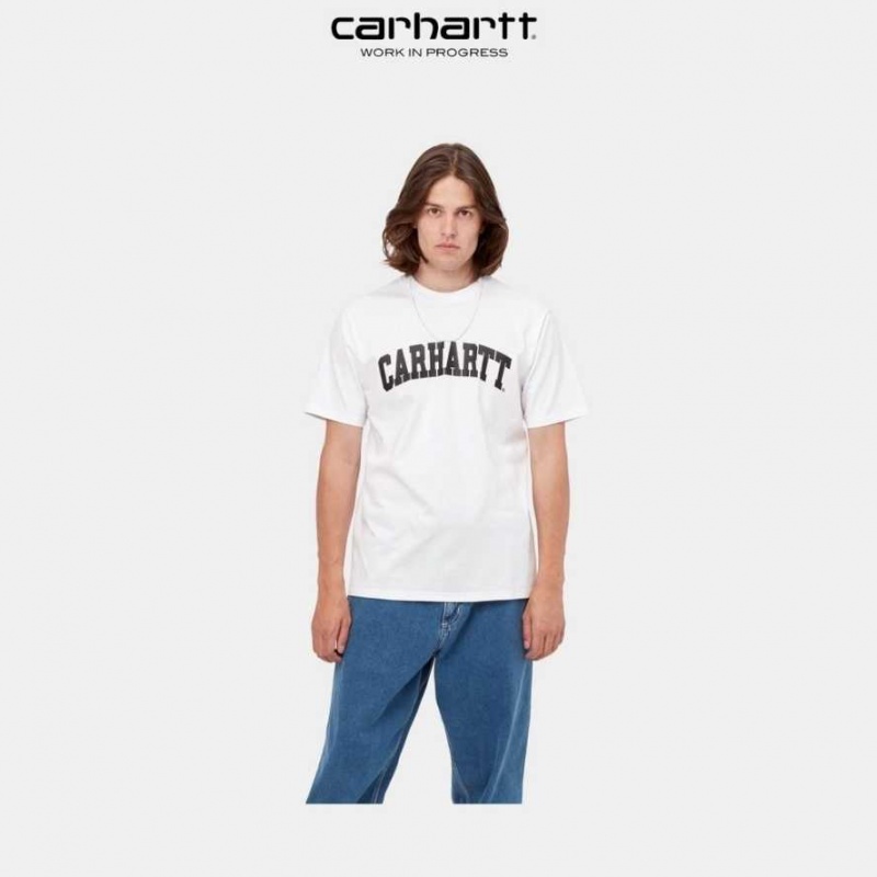 Blanche Carhartt Wip University T-Shirt - Danmark XHF-4870480