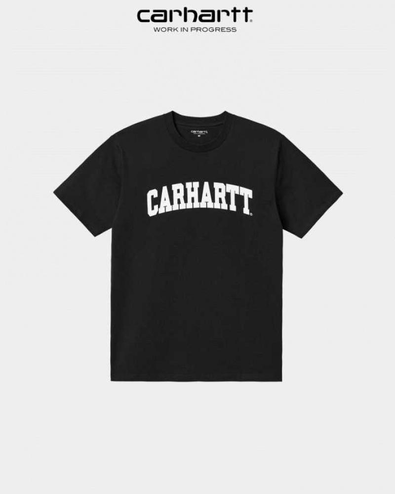 Noir Carhartt Wip University T-Shirt - Danmark IKZ-0709414