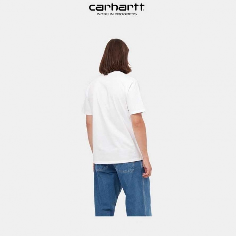 Blanche Carhartt Wip University T-Shirt - Danmark XHF-4870480