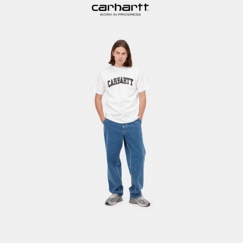 Blanche Carhartt Wip University T-Shirt - Danmark XHF-4870480