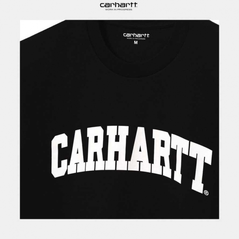 Noir Carhartt Wip University T-Shirt - Danmark IKZ-0709414