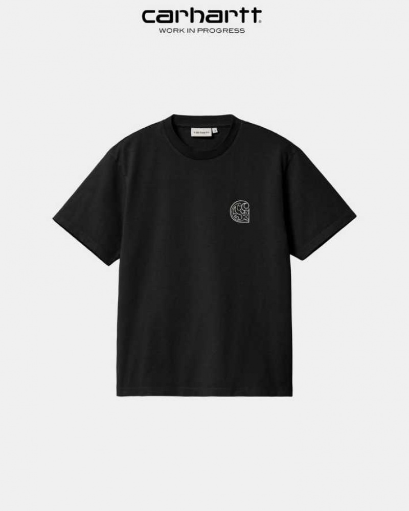 Noir Carhartt Wip Verse C T-Shirt - Danmark JKY-7130460