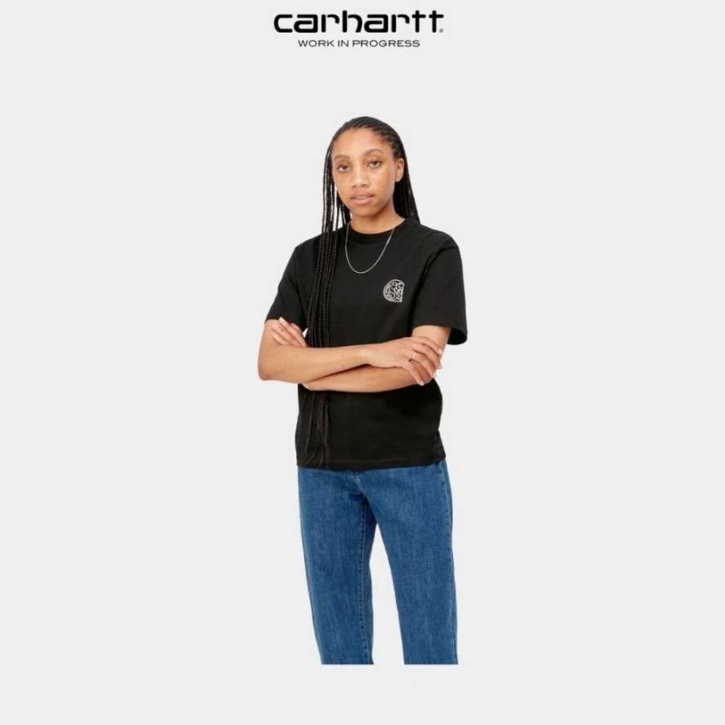 Noir Carhartt Wip Verse C T-Shirt - Danmark JKY-7130460