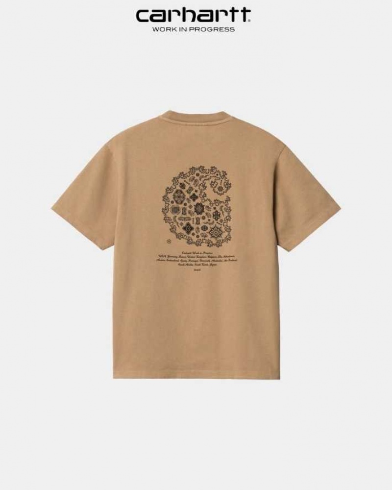 Marron Carhartt Wip Verse C T-Shirt - Danmark XUN-0721778