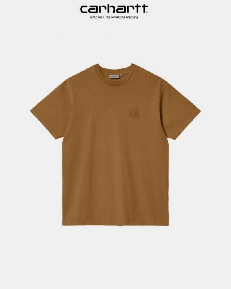 Marron Carhartt Wip Verse Patch T-Shirt - Danmark JBH-4430148