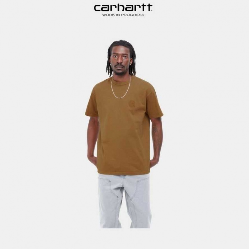 Marron Carhartt Wip Verse Patch T-Shirt - Danmark JBH-4430148