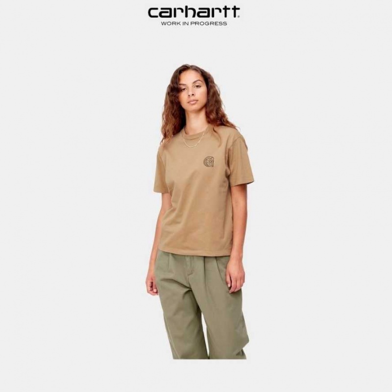 Marron Carhartt Wip Verse C T-Shirt - Danmark XUN-0721778