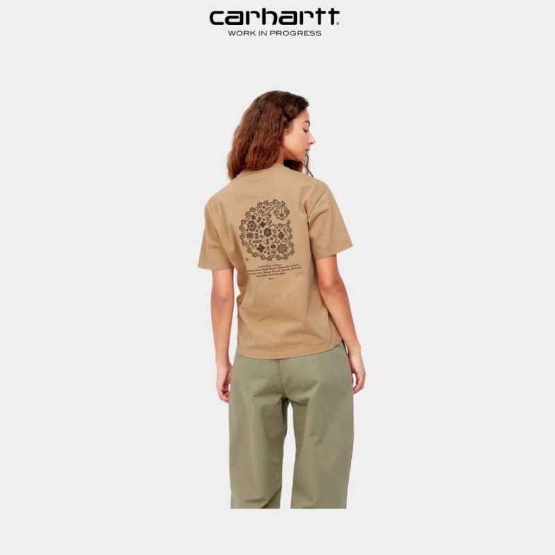 Marron Carhartt Wip Verse C T-Shirt - Danmark XUN-0721778