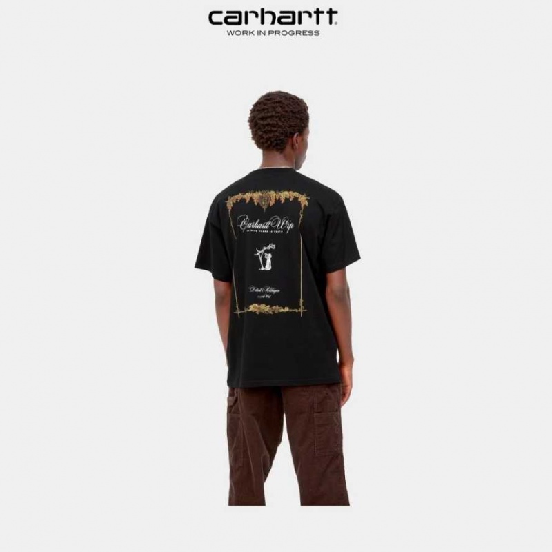 Noir Carhartt Wip Vino T-Shirt - Danmark UTA-7279498