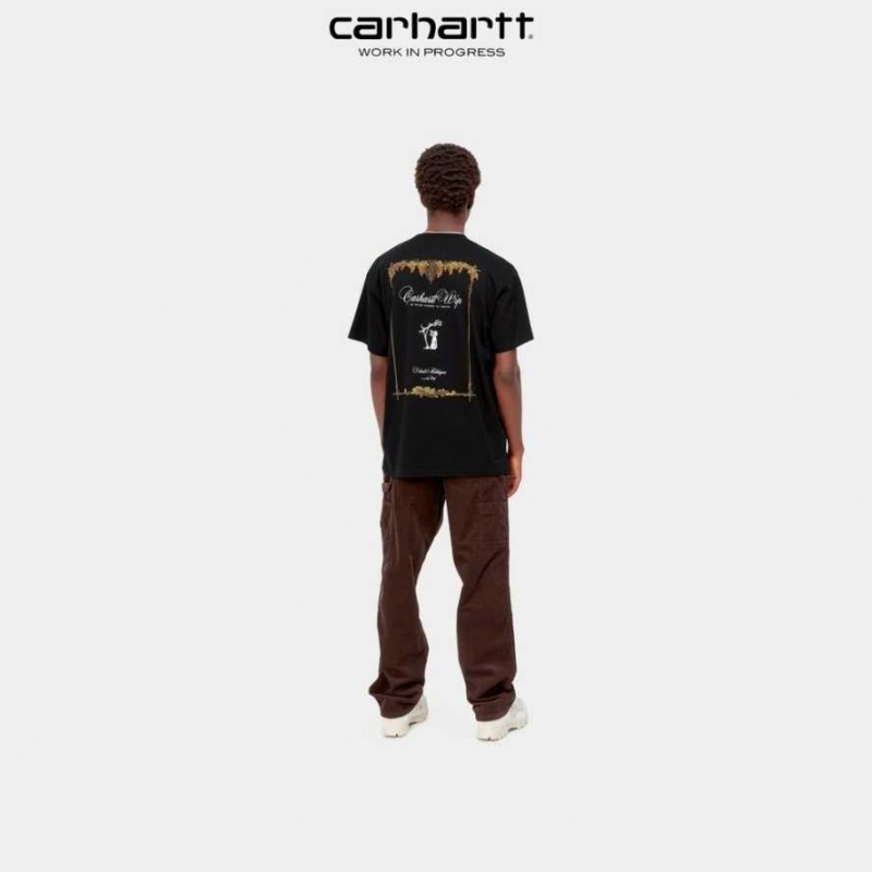 Noir Carhartt Wip Vino T-Shirt - Danmark UTA-7279498