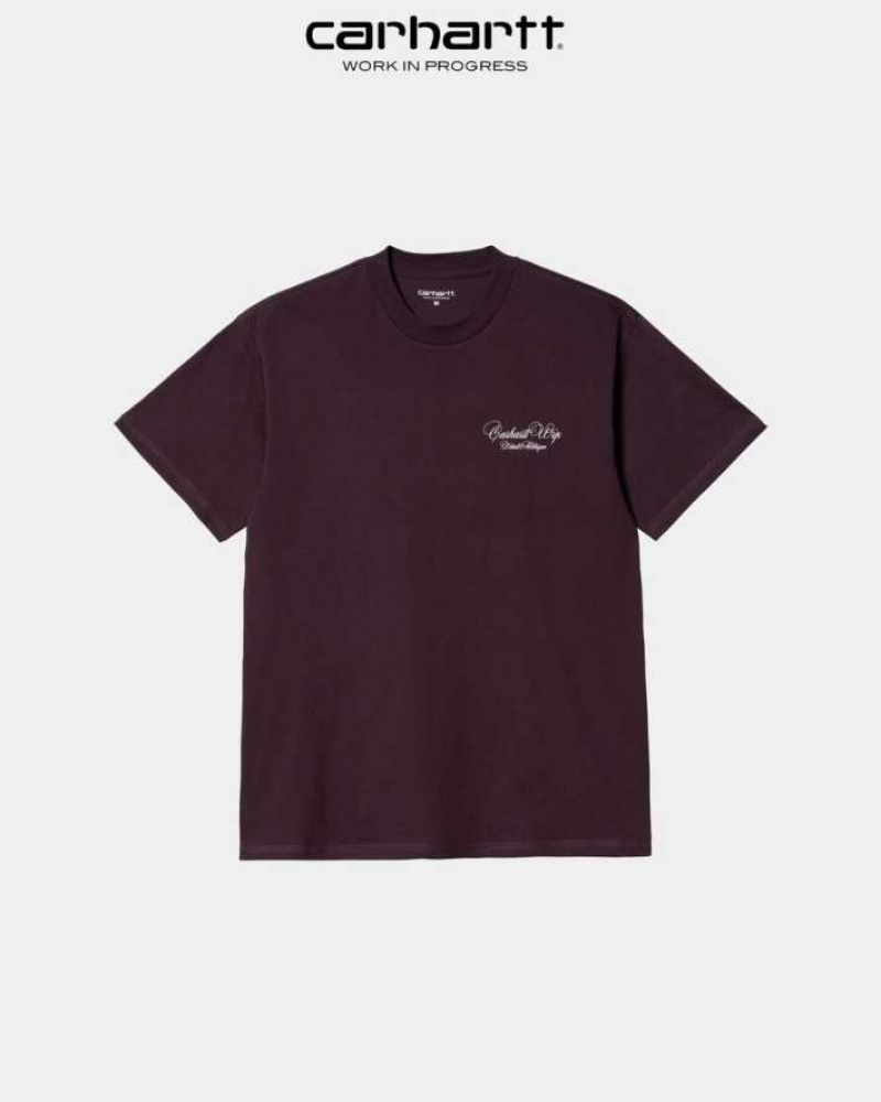 Noir Carhartt Wip Vino T-Shirt - Danmark VZJ-0025081