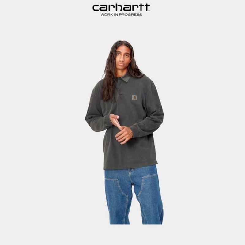 Vulcan Carhartt Wip Vista Long Sleeve Rugby Shirt - Danmark JQJ-5247157