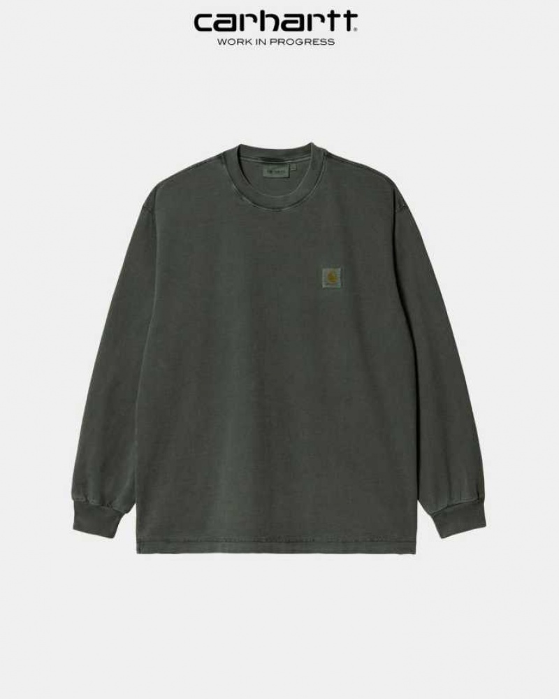 Boxwood Carhartt Wip Vista Long Sleeve T-Shirt - Danmark TGI-2243590