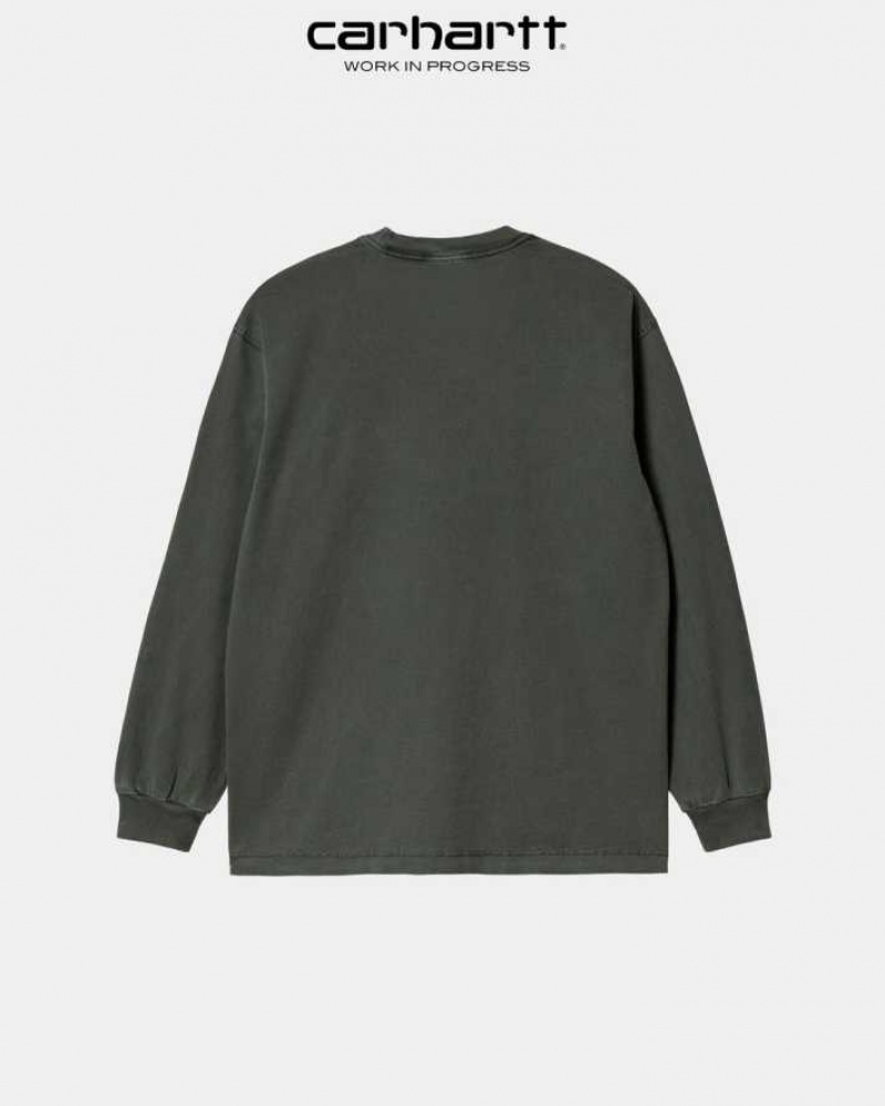 Boxwood Carhartt Wip Vista Long Sleeve T-Shirt - Danmark TGI-2243590