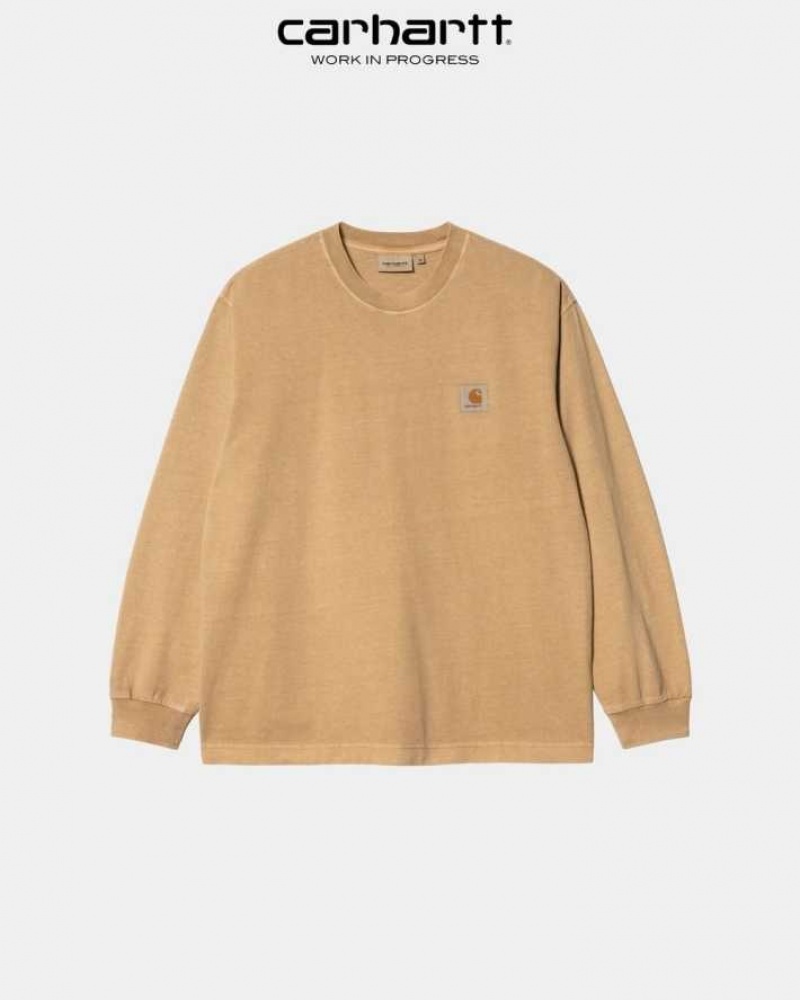 Marron Carhartt Wip Vista Long Sleeve T-Shirt - Danmark IJS-4674691