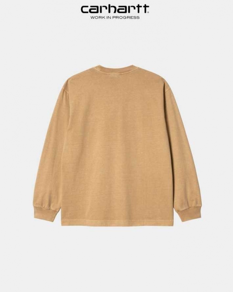 Marron Carhartt Wip Vista Long Sleeve T-Shirt - Danmark IJS-4674691