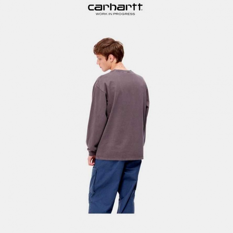 Noir Carhartt Wip Vista Long Sleeve T-Shirt - Danmark QKA-1549331