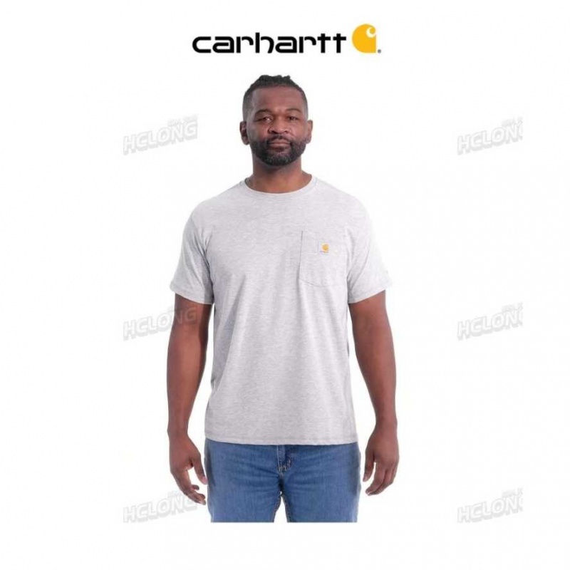 Noir Carhartt Force Relaxed Fit Midweight Corta-Sleeve Pocket T-Shirt - Danmark RCF-6807545