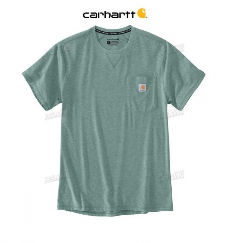 Succulent Heather Carhartt Force Extremes Relaxed Fit Legere Corta-Sleeve Pocket T-Shirt Succulent - Danmark SYP-6608144