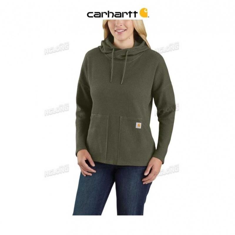 Basil Carhartt Relaxed Fit Heavyweight Long-Sleeve Encapuchonné Thermal Shirt - Danmark WAG-2986621