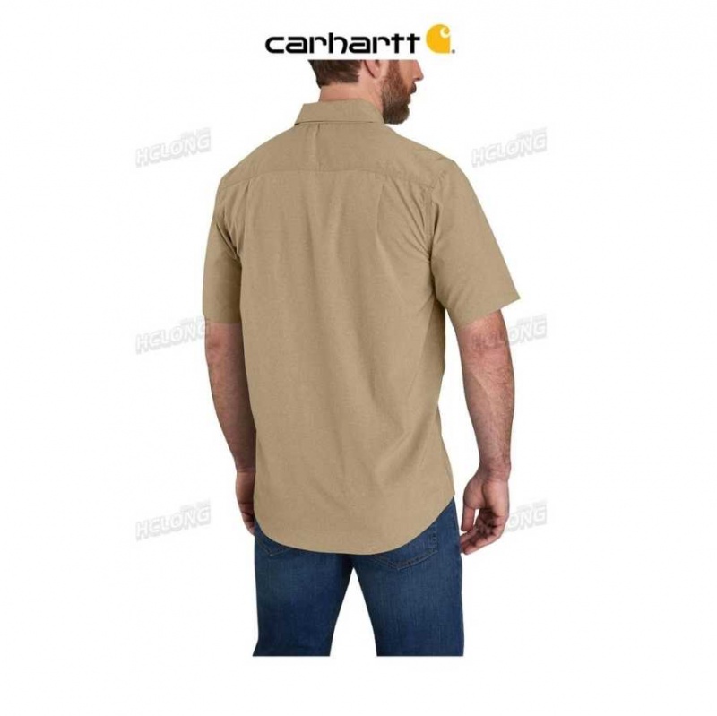 Kaki Foncé Carhartt Force Relaxed Fit Legere Corta-Sleeve Shirt Kaki - Danmark VTA-3304929